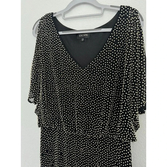 Xscape Womens Mirror Ball Sequined Evening Cocktail And Party Dress Gown Size 6 - Picture 6 of 10